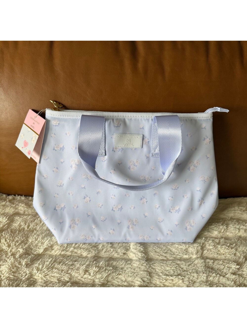 LoveShackFancy x Target Yoobi Everblooming Rosettes Ditsy Lunch Tote Bag